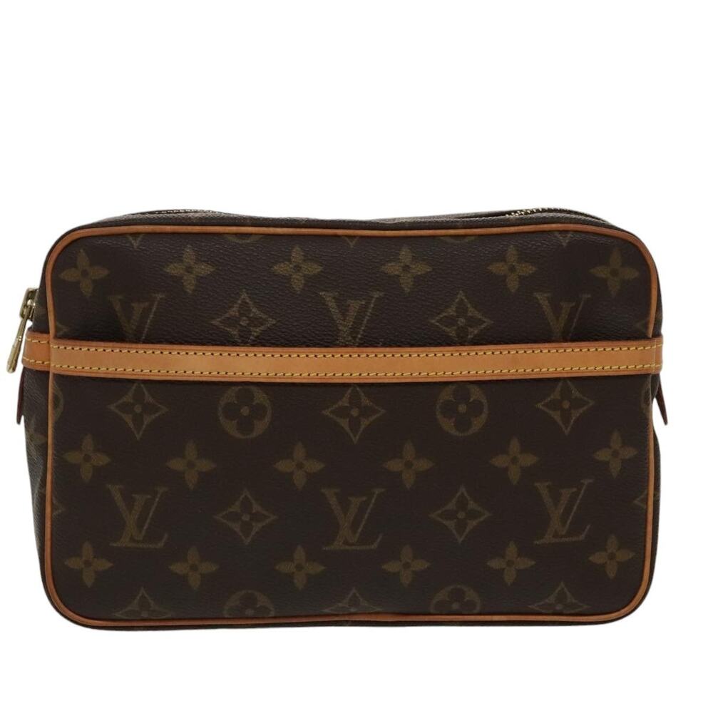 Louis Vuitton Monogram Compiegne 23 Clutch Bag Brown